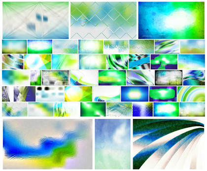 A Creative Collection of Blue Green and White Background Designs