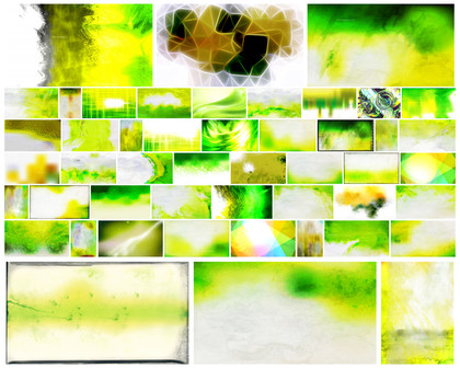 Captivating Green Yellow and White Background Design Collection