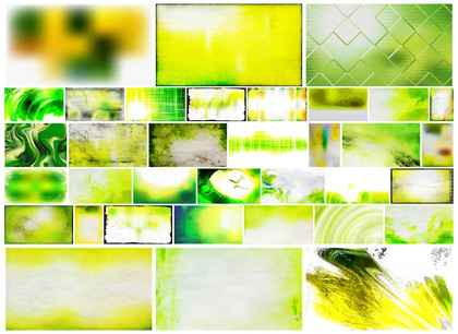 Creative Collection: Green Yellow and White Abstract Background Designs