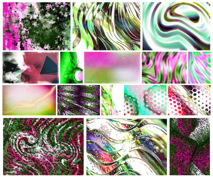 A Creative Collection of Pink Green and White Designs