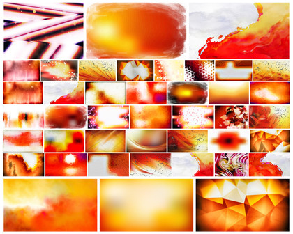 Vibrant Colors: Red Orange and White Background Designs