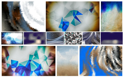 Creative Collection: Abstract Blue Brown and Grey Designs