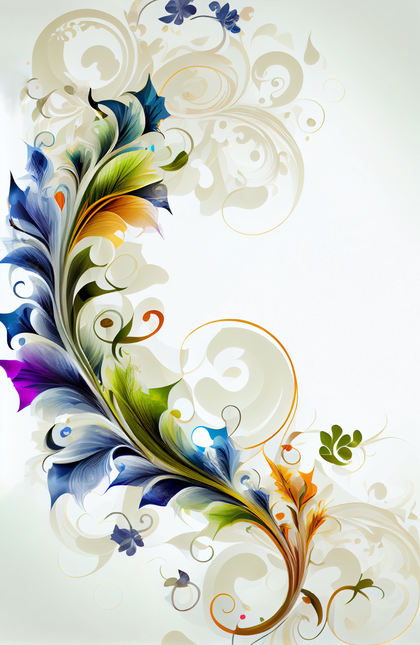 Colorful Floral Card Background