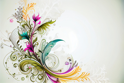 Colorful Floral Card Background Image