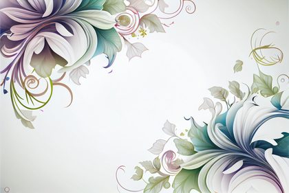 Colorful Floral Card Background