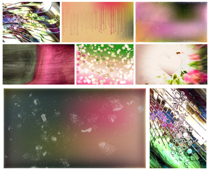 Creative Collection: Abstract Pink Green and Brown Background Designs