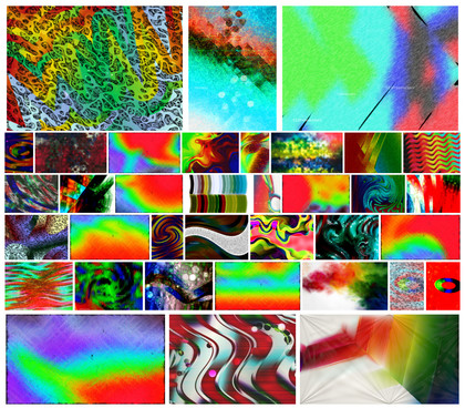 Vibrant Blend: Explore the Abstract Red, Green, and Blue Collection!
