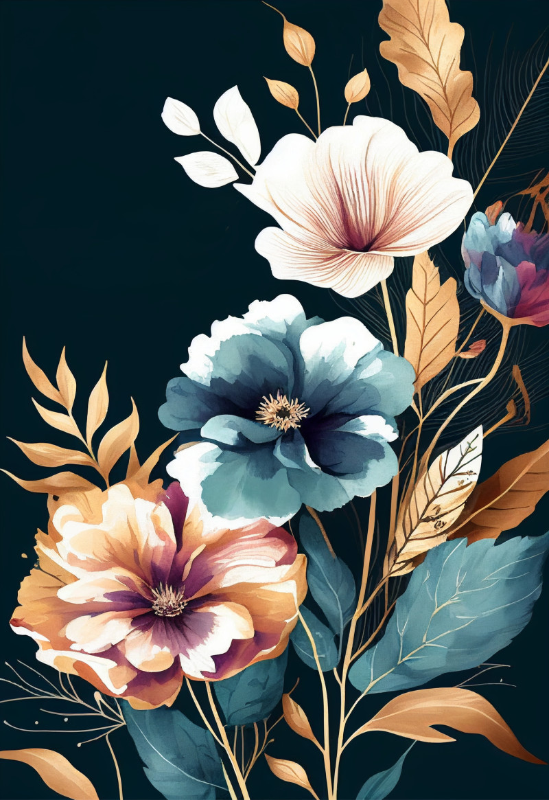 Watercolor Colorful Flower Background Image