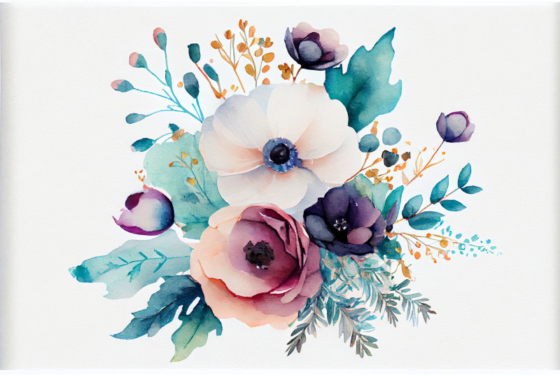 Watercolor Pastel Flower Background Image