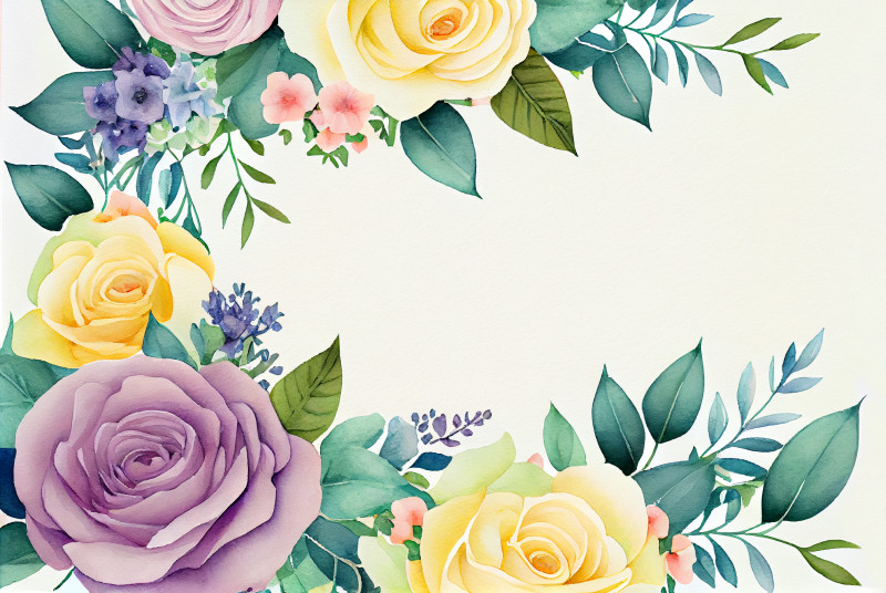 Watercolor Pastel Flower Background