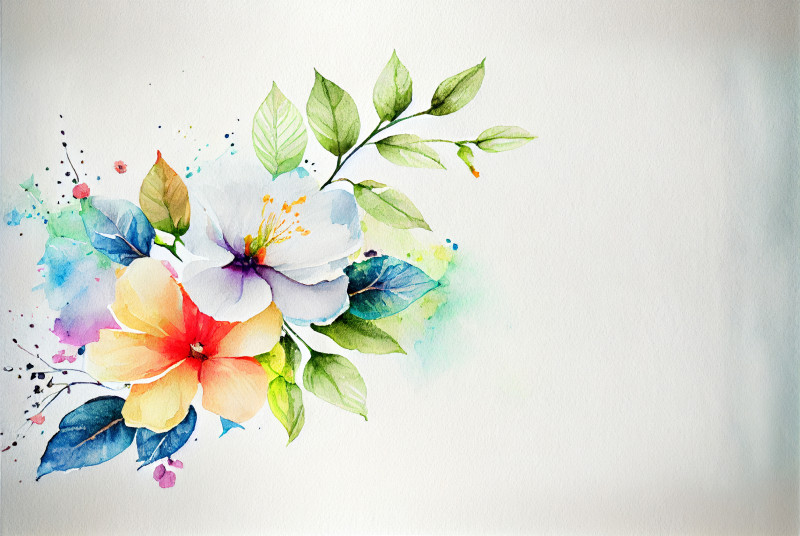 Watercolor Pastel Flower Background
