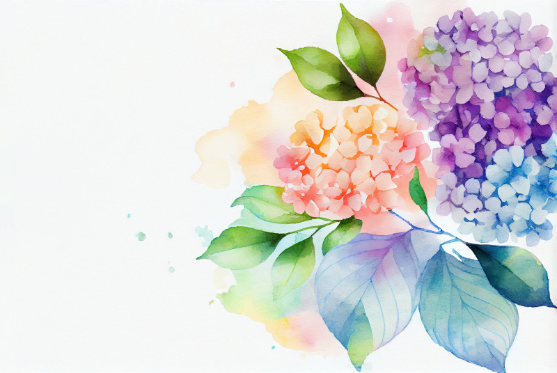 Watercolor Pastel Flower Background Image
