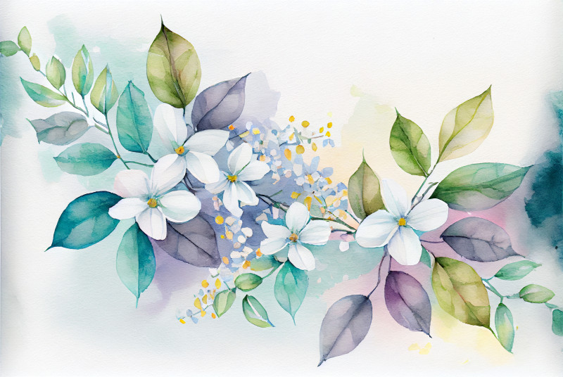 Watercolor Pastel Flower Background