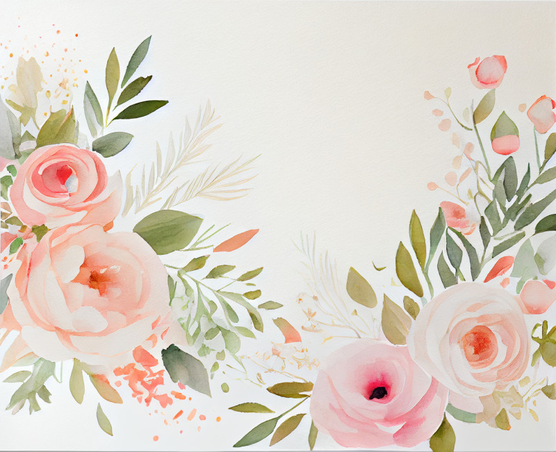 Watercolor Pastel Flower Background