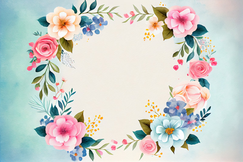 Watercolor Pastel Flower Background