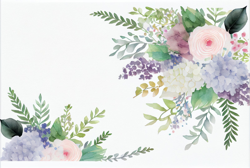 Watercolor Pastel Flower Background