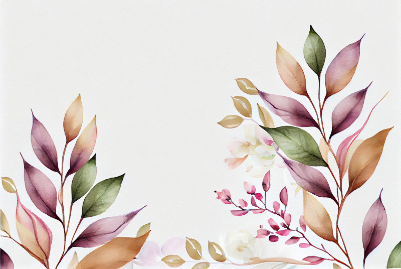 Watercolor Pastel Flower Background
