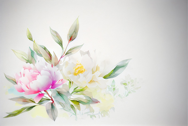 Watercolor Pastel Flower Background Image