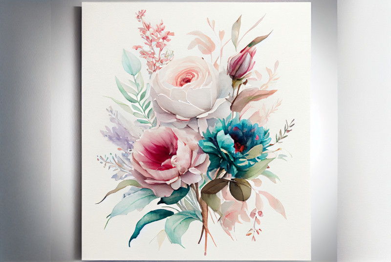 Watercolor Pastel Flower Background
