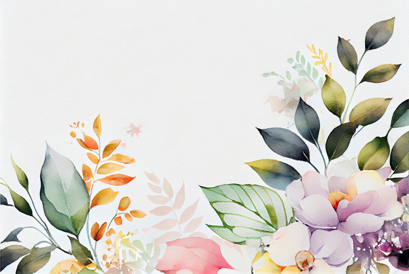Watercolor Pastel Flower Background