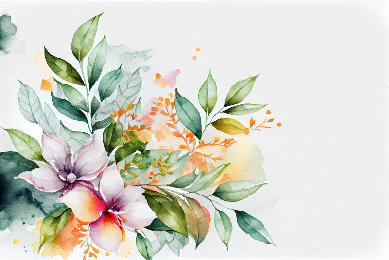 Watercolor Pastel Flower Background