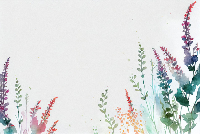 Watercolor Pastel Flower Card Background