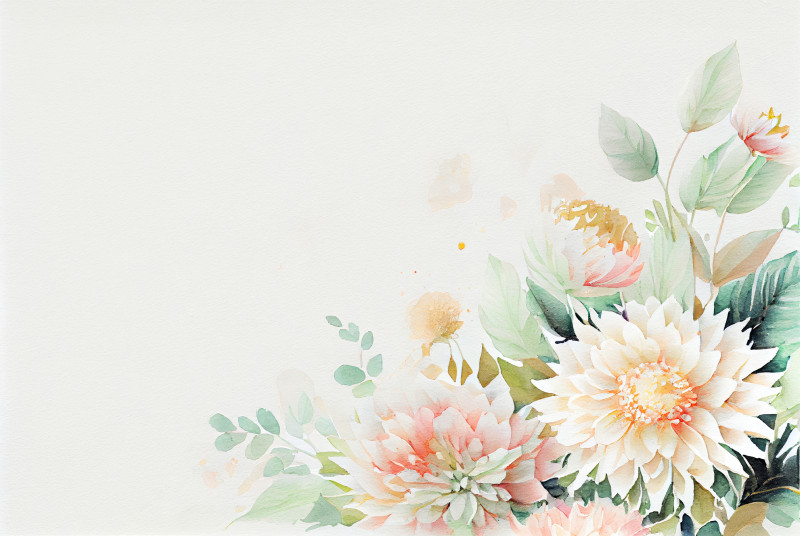 Watercolor Pastel Flower Card Background Image