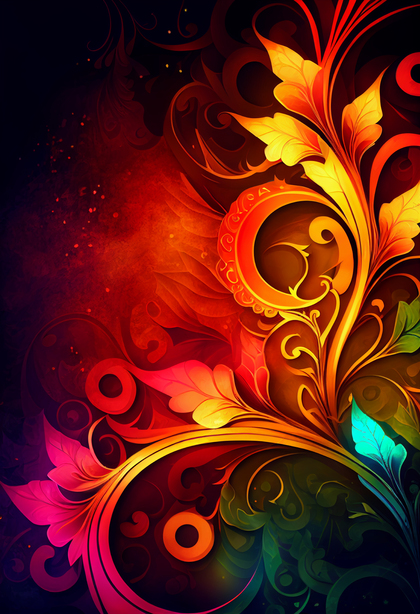 Cool Colorful Floral Background Image