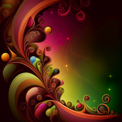 Cool Colorful Floral Background