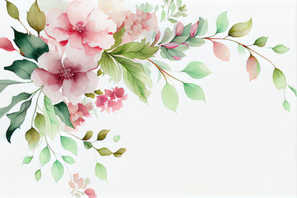 Watercolor Pale Pink Flower Background Image
