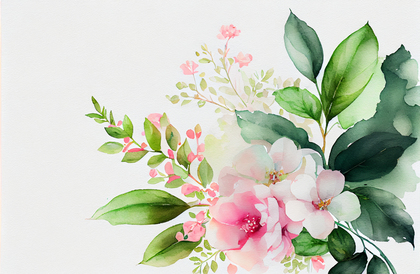 Watercolor Pale Pink Flower Background Image