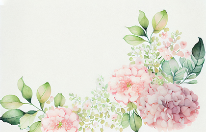 Watercolor Pale Pink Flower Background