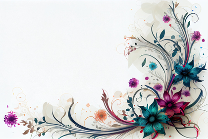 White Floral Card Background