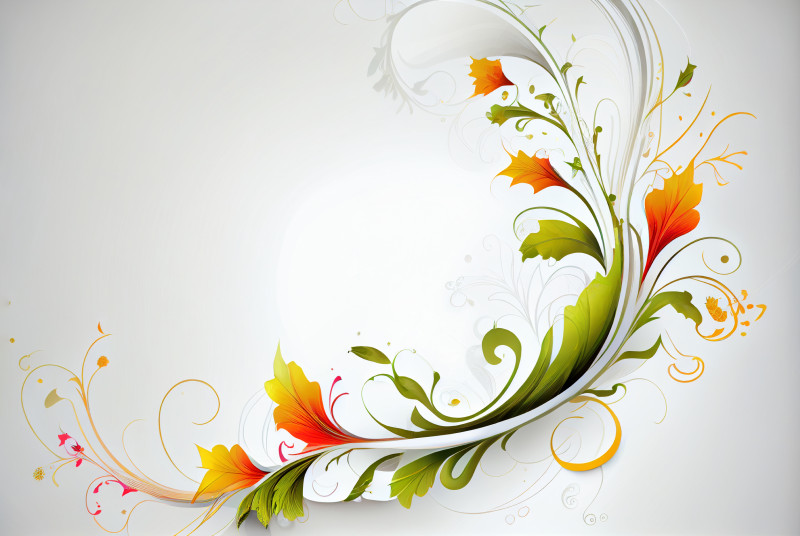 White Floral Card Background