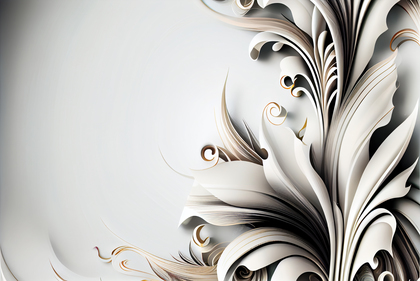 White Floral Card Background Image
