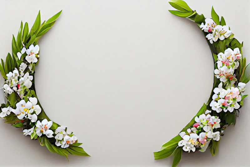 White Floral Card Background