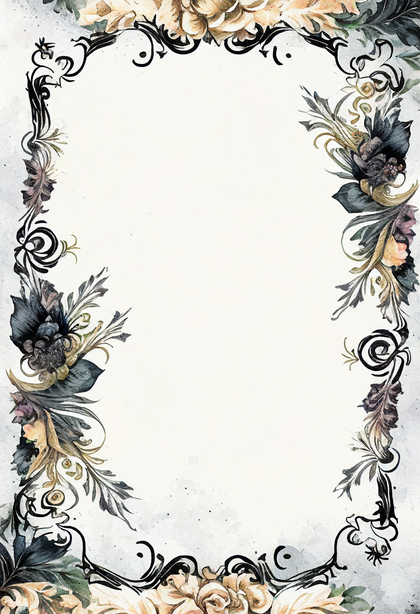Watercolor Flower Frame Design