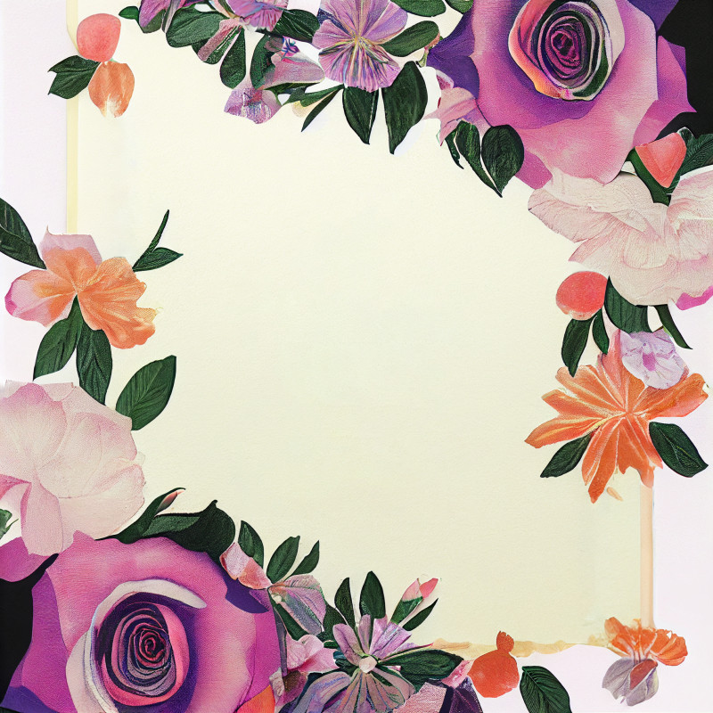 Flower Wedding Invitation Card Template