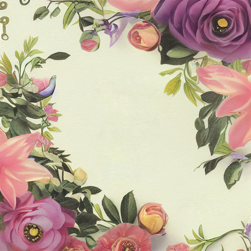 Flower Wedding Invitation Card Template