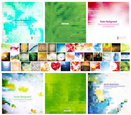 Exquisite Vector Collection: Abstract and Geometric Background Clip Art