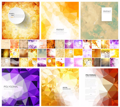 Artistic Compilation of Polygonal Vector Backgrounds