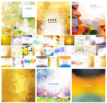 Exquisite Array of Vector Polygonal Clip Arts