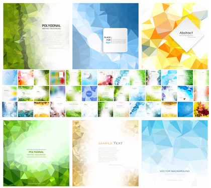 A Bevy of Vibrant Vector Polygonal Triangular Background Designs