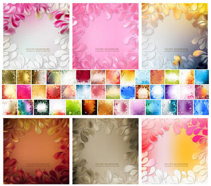 Dive into the Astonishing World of Abstract Decorative Floral Drops Background Vector Designs