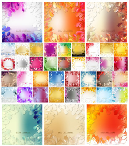 Unleash Your Artistic Flair with the Ornamental Drops Backgrounds Vector Collection