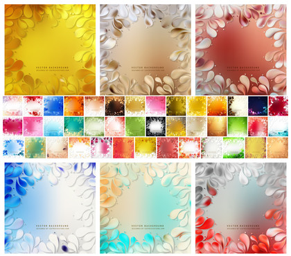 A Creative Collection of Decorative Floral and Ornamental Drops Backgrounds