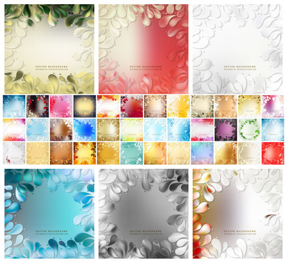 Intriguing Fusion of Abstract and Floral Ornamental Drops Vector Designs