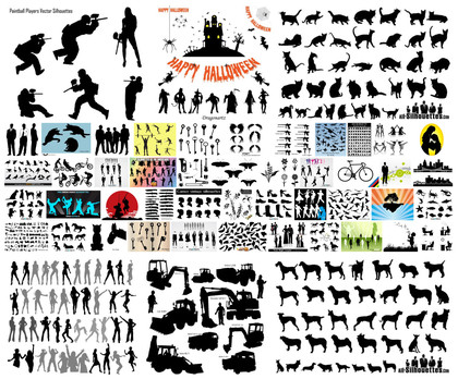 Exquisite Compilation of Vector Silhouettes in Multiple Themes