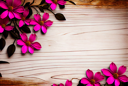 Flower on Wooden Background