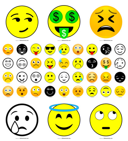 A Unique Assemblage of faces Vector Emojis and Icons